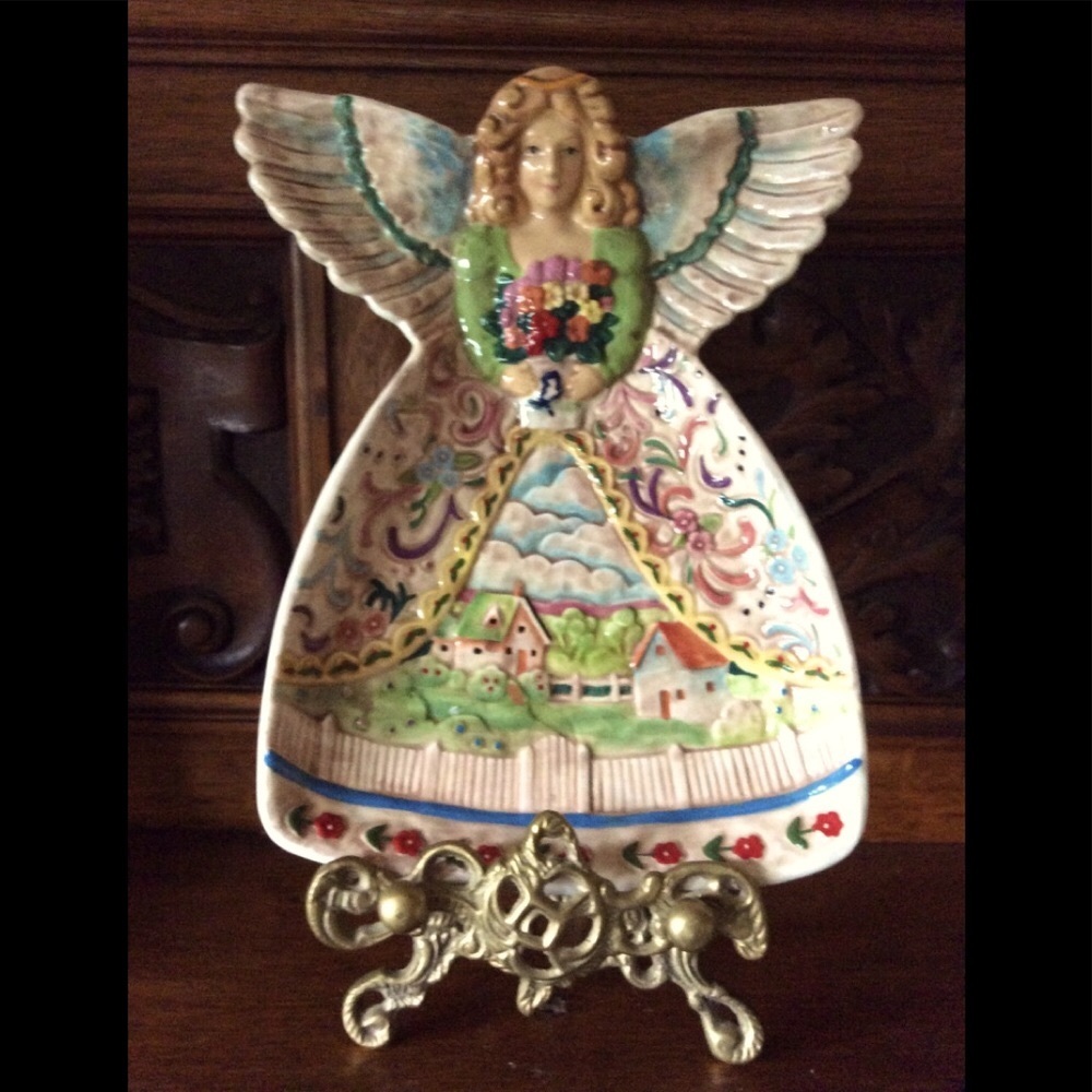 Jim Shore 4 Seasons Angel Dish/ Plate.